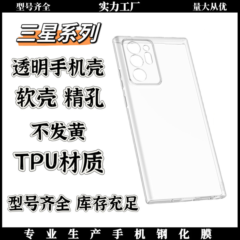 Suitable for Samsung S26 Transparent Mobile Phone Case, Tpu Transparent Soft Shell, All-Inclusive Protection, Anti-Fall, Transparent Mobile Phone Protective Case