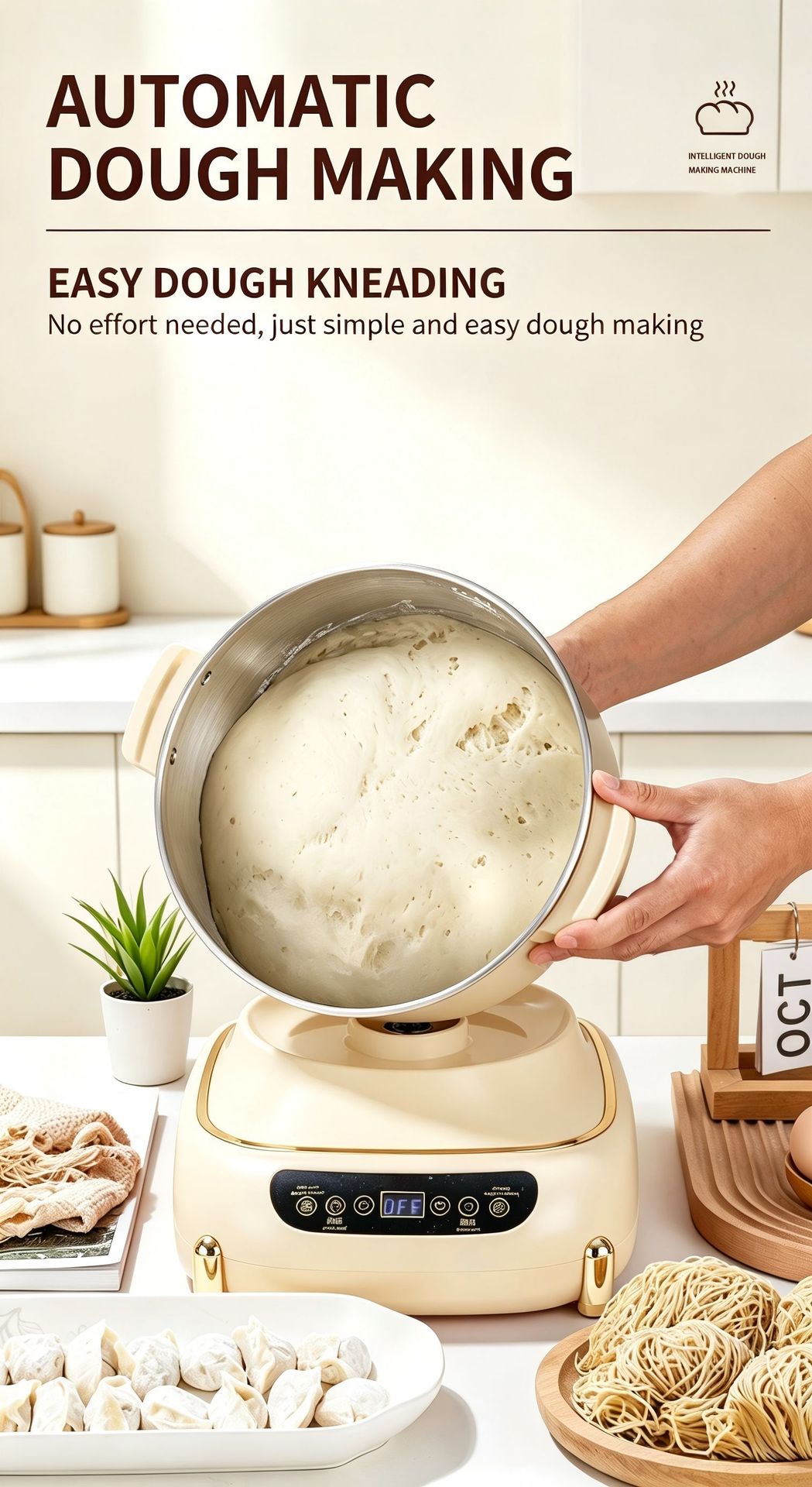 Cross-border Exclusive Dough Mixer Multifunctional Kitchen Machine One-key Dough Mixing Whipping Mixing Home Baking Kneading Machine