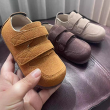 儿童勃肯鞋真皮女童春秋单鞋防滑软底男童英伦百搭透气小宝宝鞋子