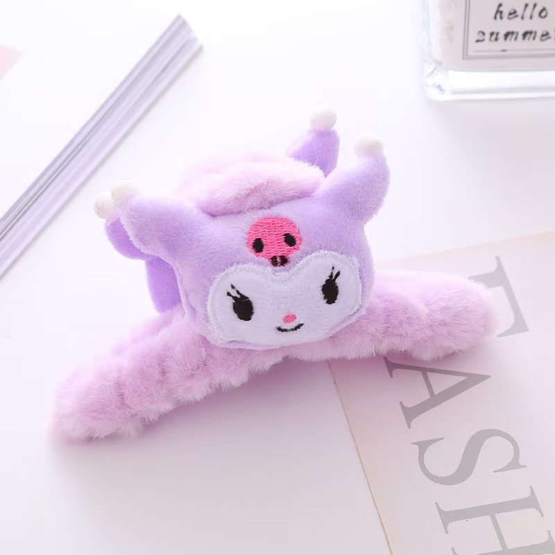 Nuevo otoño y invierno dibujos animados Sanliogou pelusa clip de agarre in lindos clip de cabello dulce cabeza de la niña al por mayor