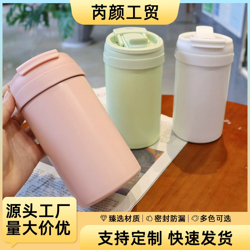 Мультфильм 304 термос из нержавеющей стали чашка портативная наружная сопровождающая чашка Двойная Вакуумная соломинка двойная Питьевая кофейная чашка