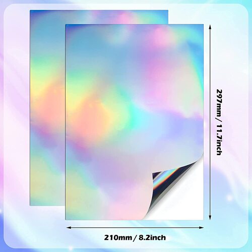 Amazon A4 Inkjet Pressure Sensitive Holographic Laser Diamond Sticker Waterproof Inkjet Vinyl Pressure Sensitive Label Printing Paper