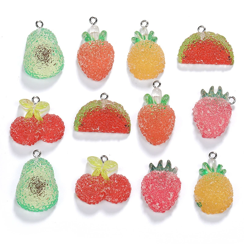 Оптовая продажа милых искусственных акриловых подвесок в виде фруктов для DIY-ожерелий A800952