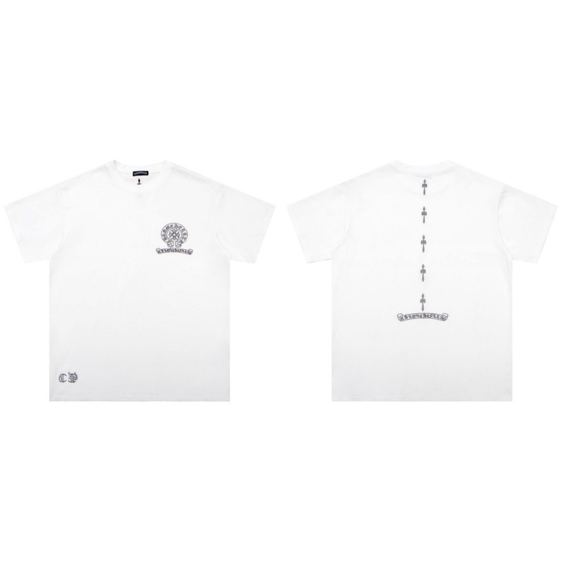 クローバーTシャツのクロスボーダーハイバージョン、ゆったりとしたトレンディなクローバークロスプリント、男女カップル同じスタイルの半袖|undefined