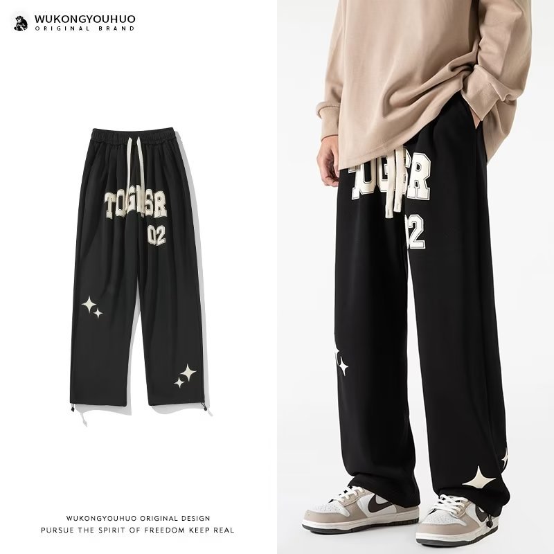 2023 primavera y otoño sueltos pantalones casuales pantalones cortos de los hombres de moda Pantalones rectos nueva llegada para hombres