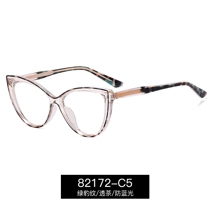 82172 transfronterizos gafas anti-luz azul gafas de miopía TR90 marcos de gafas en marcos de gafas de gato de moda