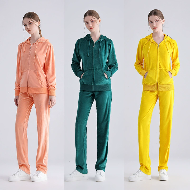 Кросс-бордерный новый вельветовый спортивный костюм, классические однотонные прямые брюки с задним карманом, большой размер, повседневный двухкомпонентный комплект