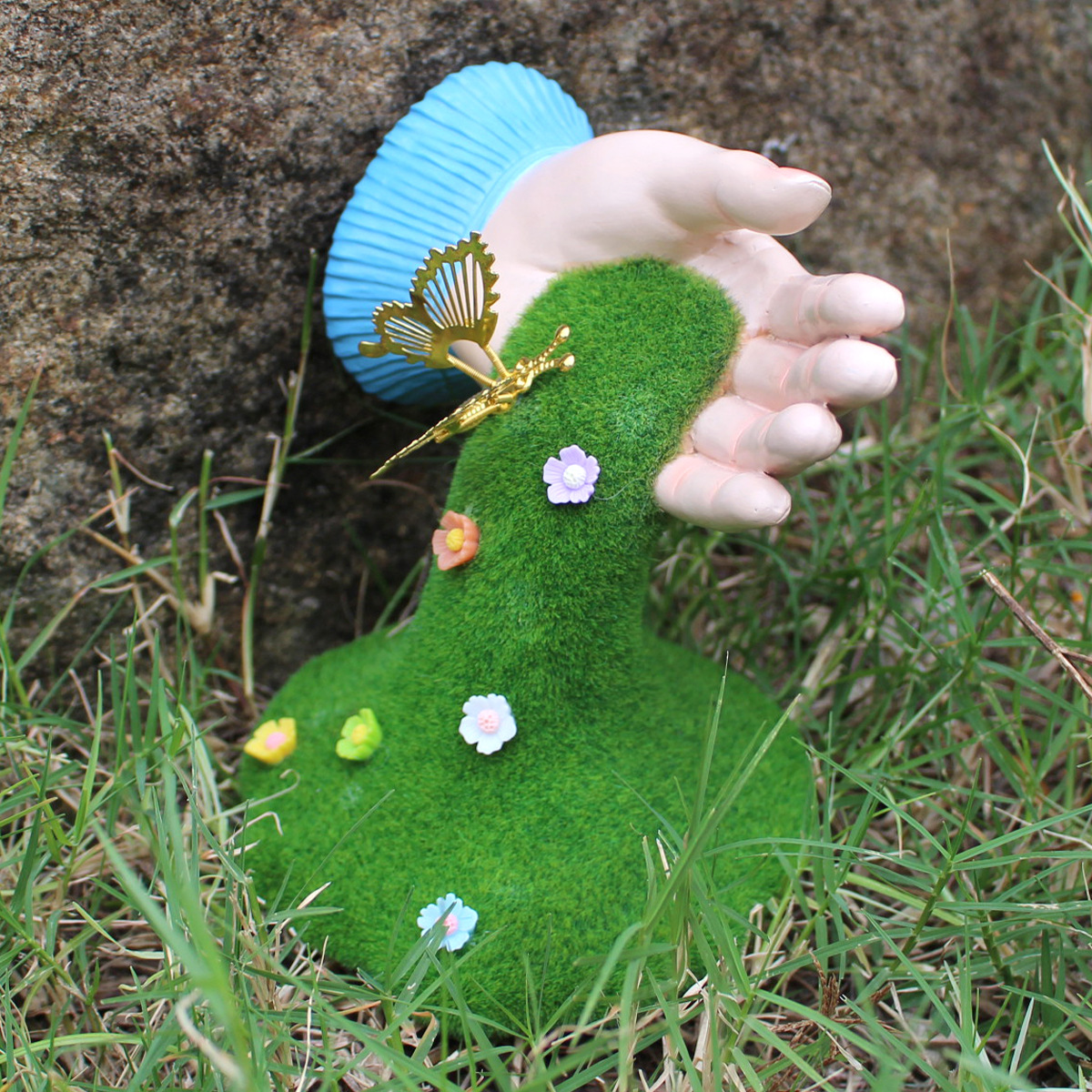  New Products Simulation Plants Trees Ornaments Outdoor Landscape Butterfly Movable Park Grass Decoration 