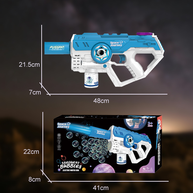 Aspersión eléctrica transfronteriza pistola de agua divertida luz Amazon 2 en 1 pistola de burbujas poderosa pistola de agua de alta presión
