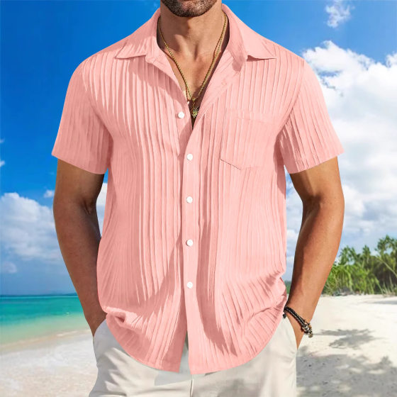 For temu shein Amazon cross-border foreign trade summer men's fashion striped color matching business self-cultivation break