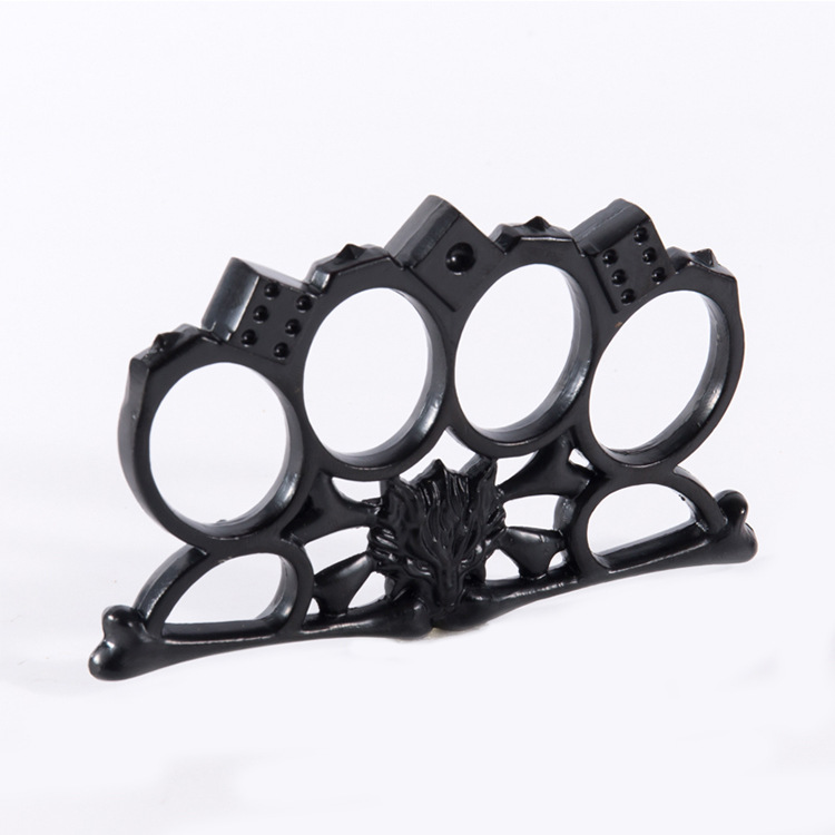 拳虎扣指虎防身拳扣虎指手扣拳套手撑子铁四指拳套戒指环防卫拳击