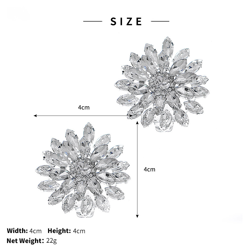 High-end Crystal Shoe Buckles With Diamonds,Shoe Clips,Bridesmaid High-heeled Shoes,Decorations,Wedding Shoes,Versatile Women's Rhinestone Shoe Flowers