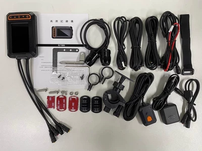 Mt04D Motorcycle Recorder Front and Rear 1080P Optional Gps Track Playback Camera Driving Record Wifi (Motorcycle driving recorder) - mt04d-dual-1080p-without-gps-black-gps-optional