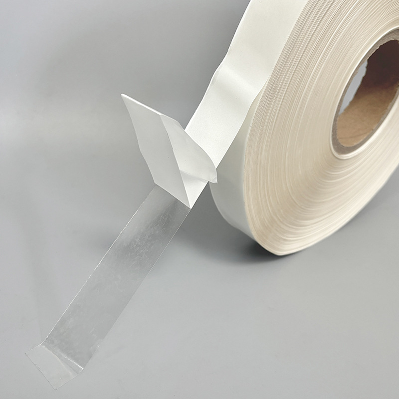 PET强粘双面PET胶 电极片热轧布水刺布胶带厂家半成品母卷