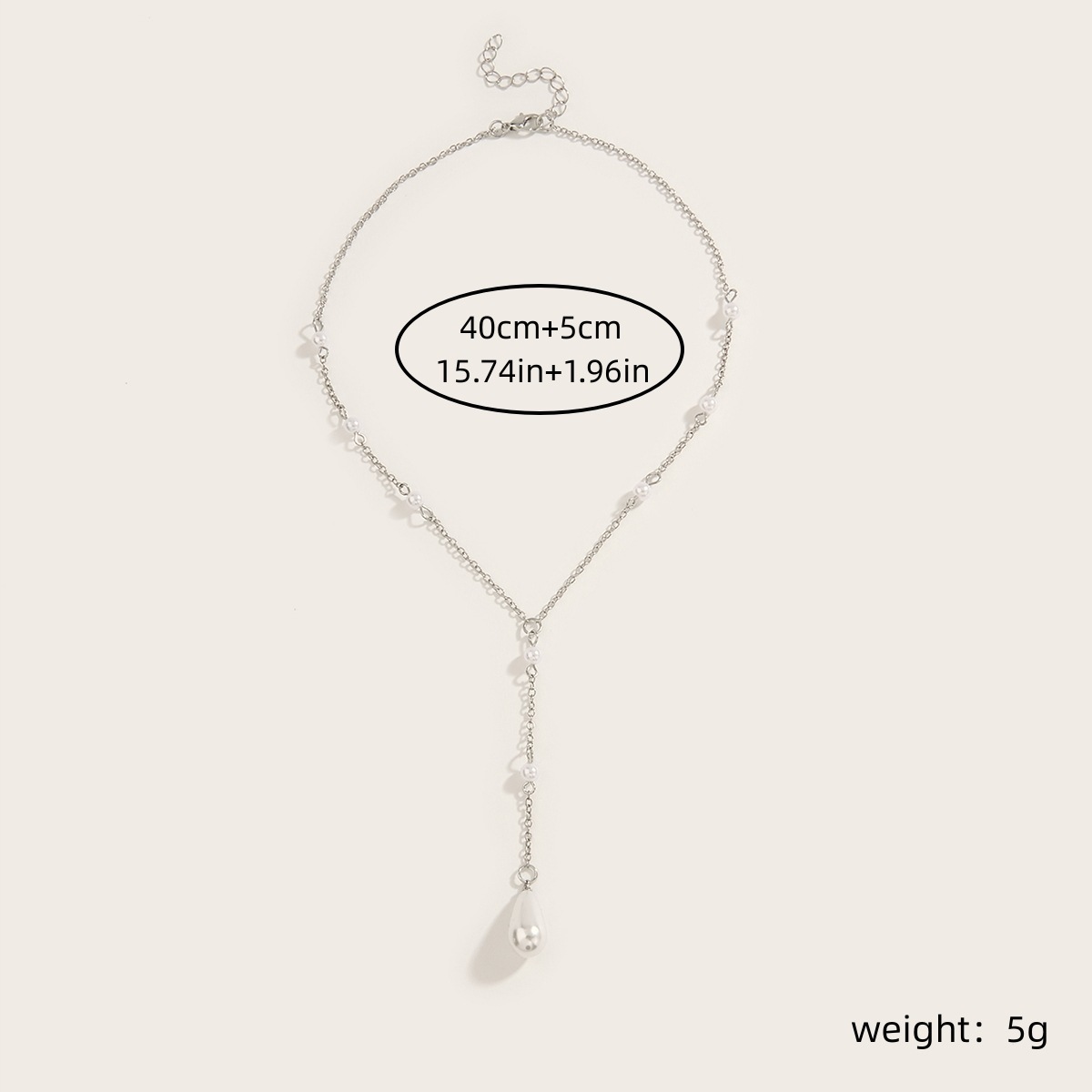Pearl, Zinc alloy Material Simple Style Solid Color Pearl Zinc Alloy Wholesale Pendant Necklace