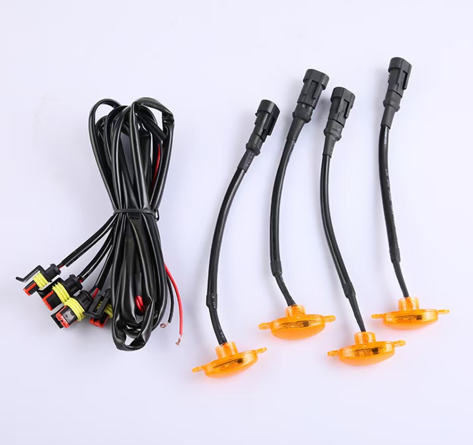 Universal – Car Grille Light Off-Road Pickup Gündüz işıqları - one-drag-four-yellow-shell-yellow-light-boxed