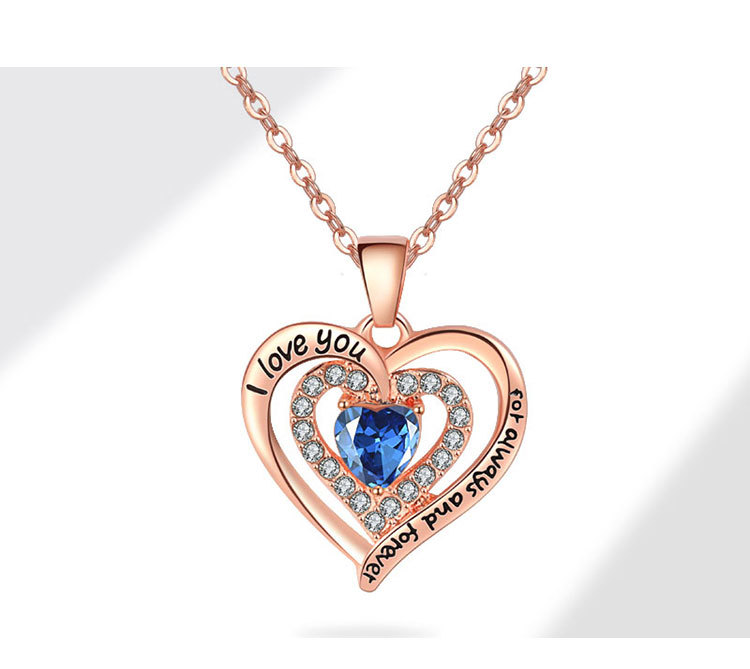 8g Weight Copper Pendant Material Zircon Inlay Material Pendant Necklace Classification Copper Chain Material 1 Piece Quantity Casual, Holiday, Daily Occasion Copper Material Letter, Heart Shape Pattern Women's Gender Plating Design Elegant, Lady Style Copper Plating Letter Heart Shape Zircon Pendant Necklace 1