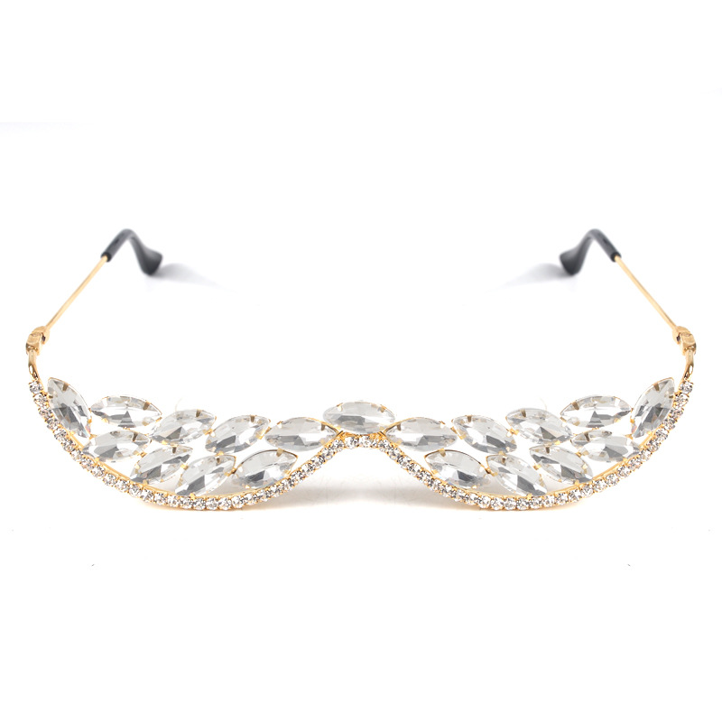 Gold, Silver Color Glam Novelty Geometric Unisex Glasses