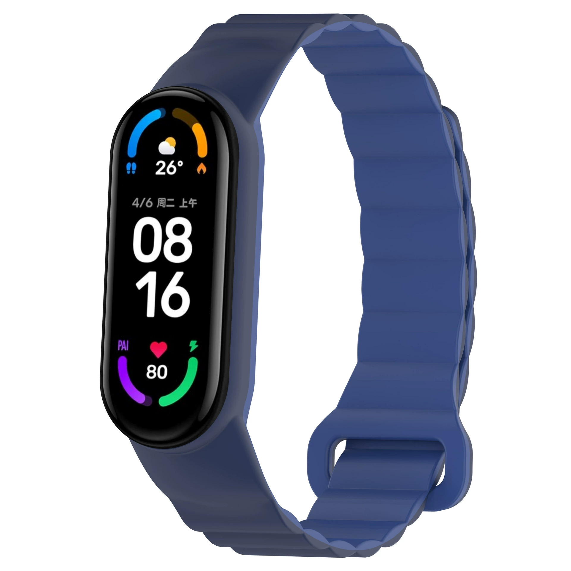 Подходит для браслета Xiaomi 8/9 двухцветный силиконовый магнитный ремешок M8/9 интегрированный универсальный браслет Xiaomi 34