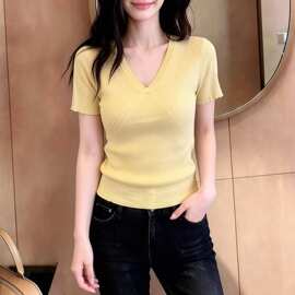 独特漂亮短袖针织衫女2026新款夏季穿搭小个子绝美巨好看的短款