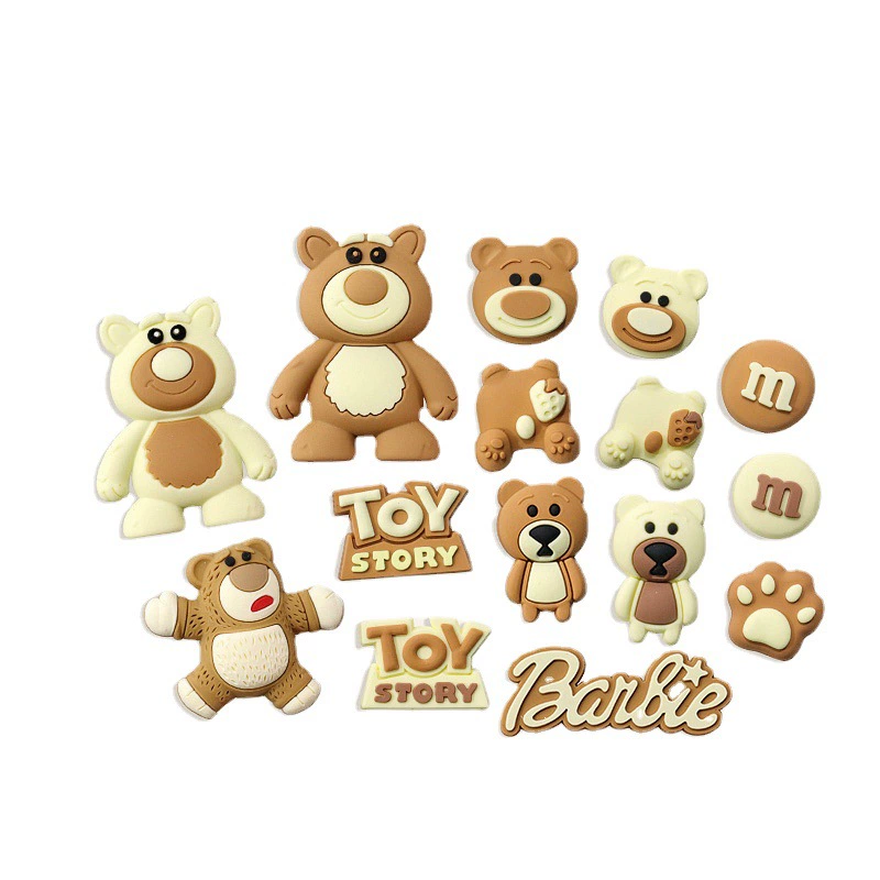 Мультяшная трёхмерная клубника PVC из мягкой резины, детская заколка для волос, чехол для телефона, обувь, украшения, ручная работа