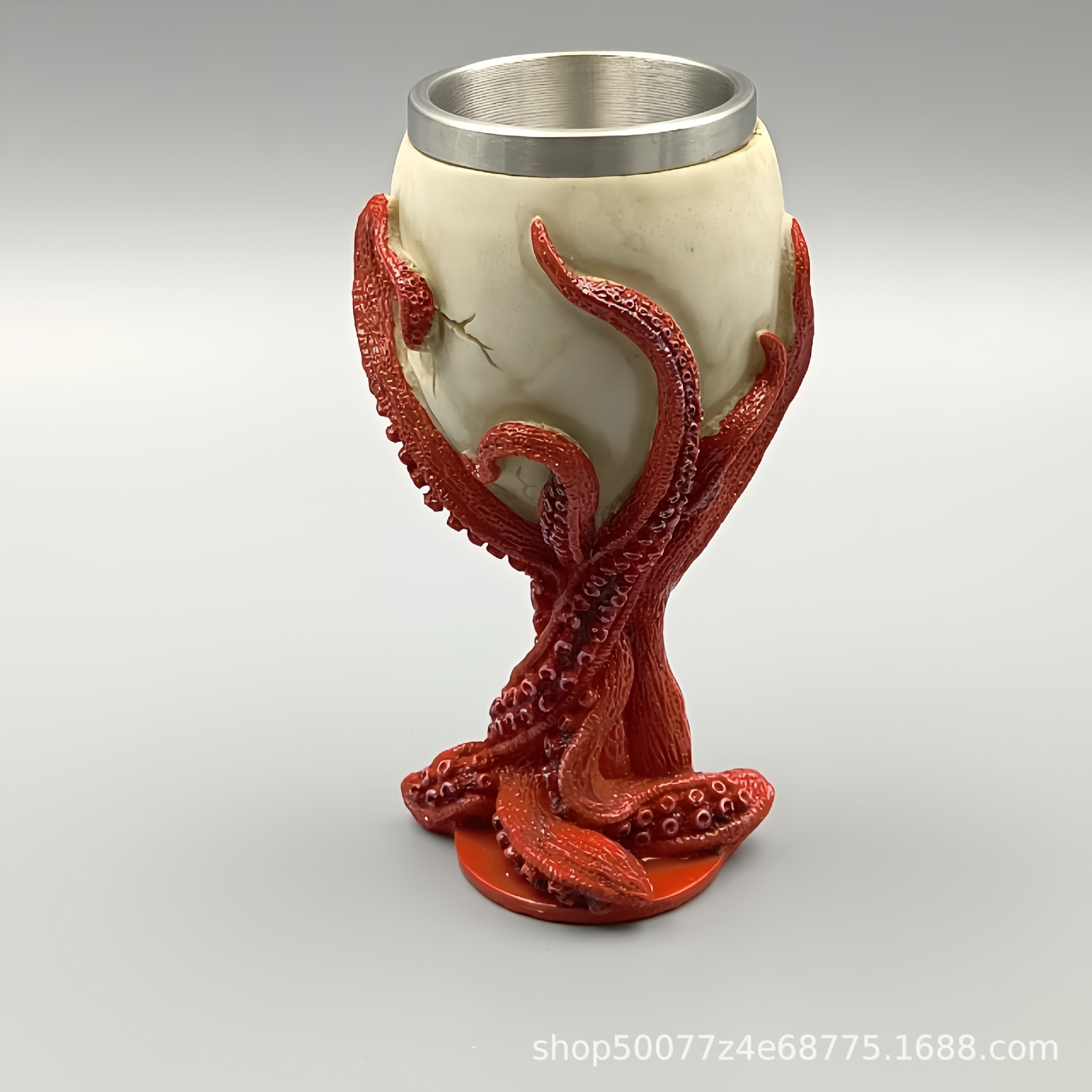 Taza de agua con forma de calavera de pulpo Regalo de Halloween Taza de vino divertida Taza de cerveza de acero inoxidable personalizada