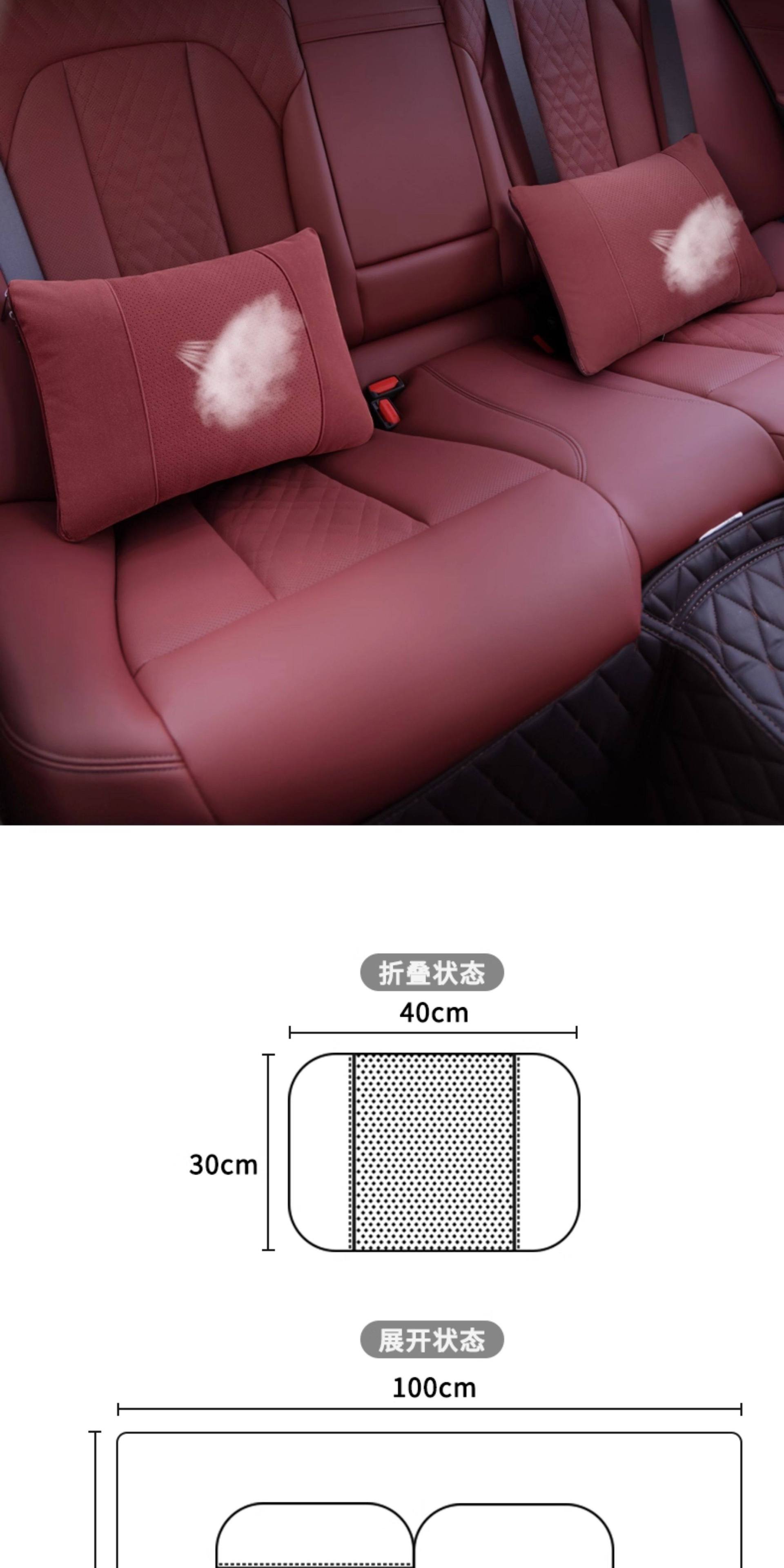 Car Lumbar Support Pillow, Quilt, and Cushion All-In-One, Thickened Multifunctional High-End Foldable Air Conditioning Blanket, Car Waist Support Cushion