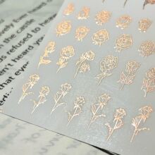 跨境tomoni金255magico茉纪美甲贴日系贴纸指甲贴 pro金玫瑰贴纸