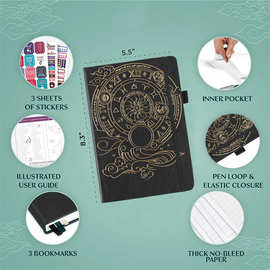 A5笔记本跨境本子手账本Weekly & Monthly Planner Functional No