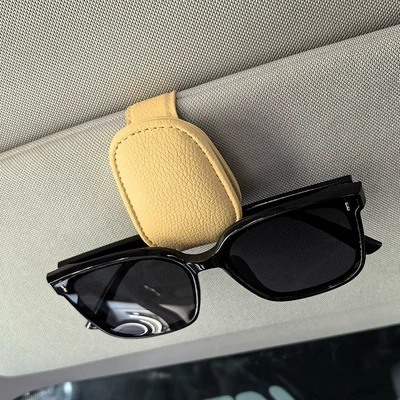 Car Glasses Clip/Bill Clip Car Sun Visor Storage Clip - 1-beige
