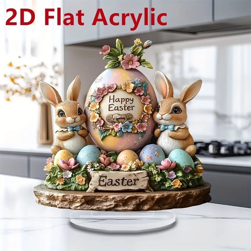 Decoración colgante [Pascua] huevo pequeño conejo decoración de escritorio decoración vintage familia para enviar amigos vestidos de dormitorio