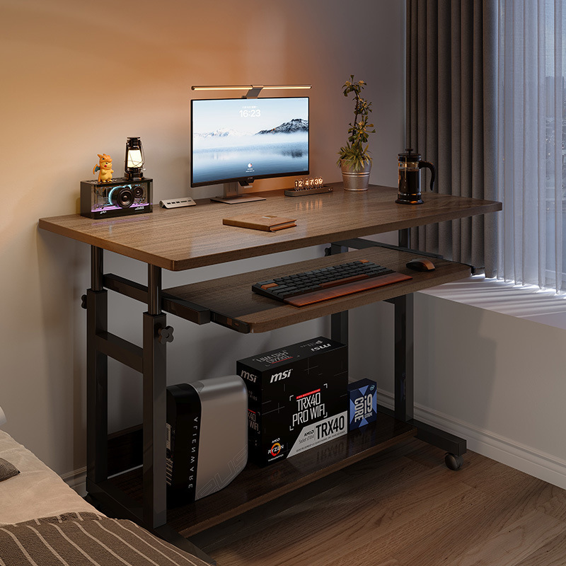 Escritorio de computadora para el hogar de tamaño pequeño, mesa de noche extraíble, mesa pequeña simple, escritorio de dormitorio, mesa elevadora de dormitorio simple