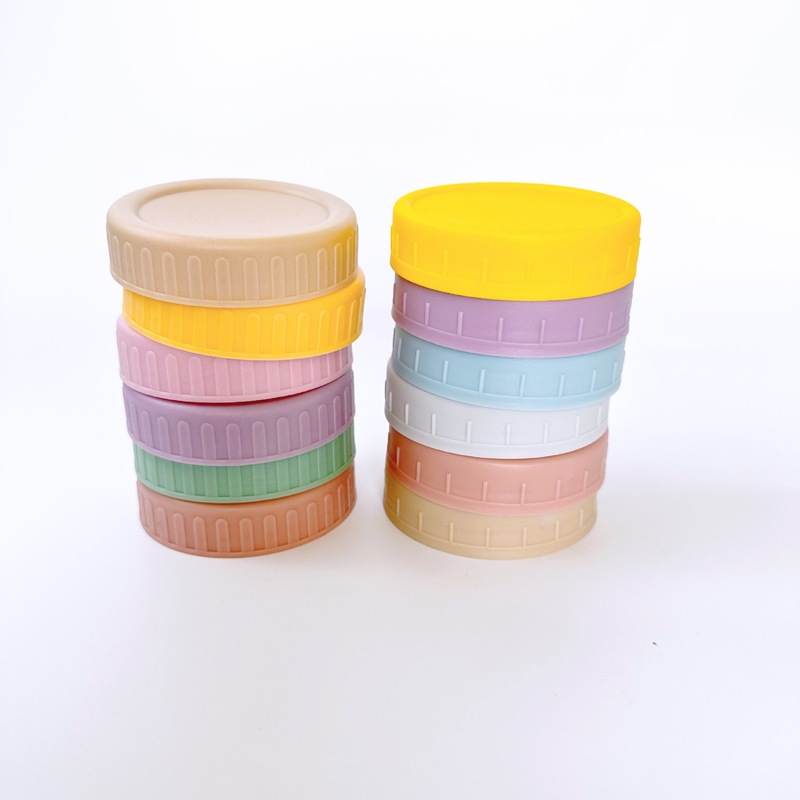 現物国境を越えたプラスチックカバーメーカー卸売り標口70mmpフロストプラスチックカバーマカロンメイソン蓋キャビア|undefined