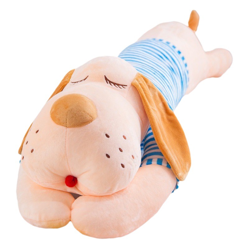 Cama de perro de juguete de peluche almohada para dormir almohada larga muñeca Linda muñeca grande muñeca de trapo regalo de cumpleaños
