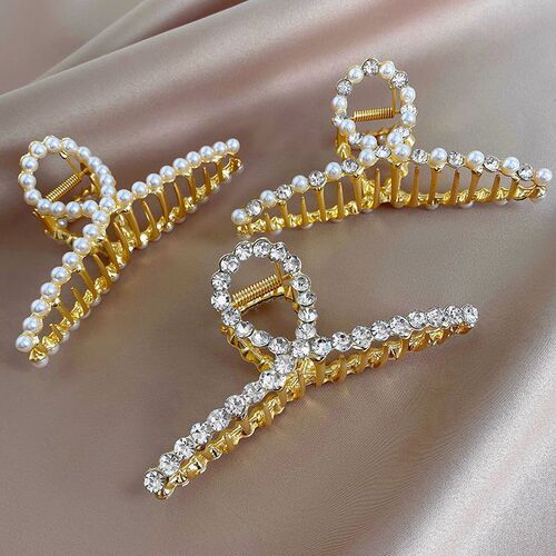 Korean style grab clip for hairpins on the back of the head, internet celebrity metal hair clip, headwear, elegant temperament, shark clip wholesale