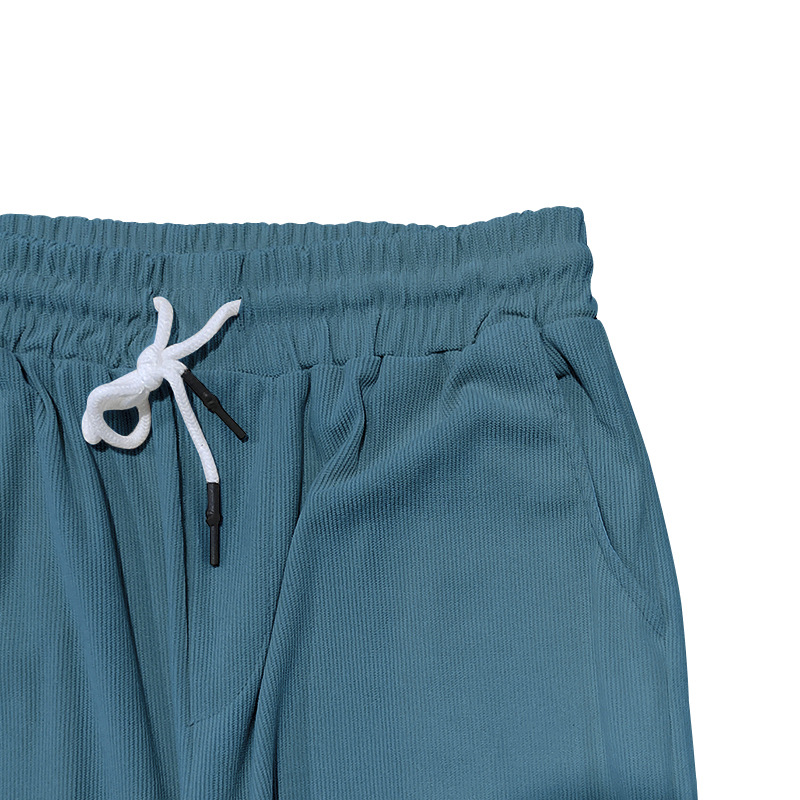 Pantalon long décontracté en velours côtelé pour homme, nouvelle collection printemps et été 2024, coupe ample, coupe droite, surdimensionnée, style américain_voghion.com