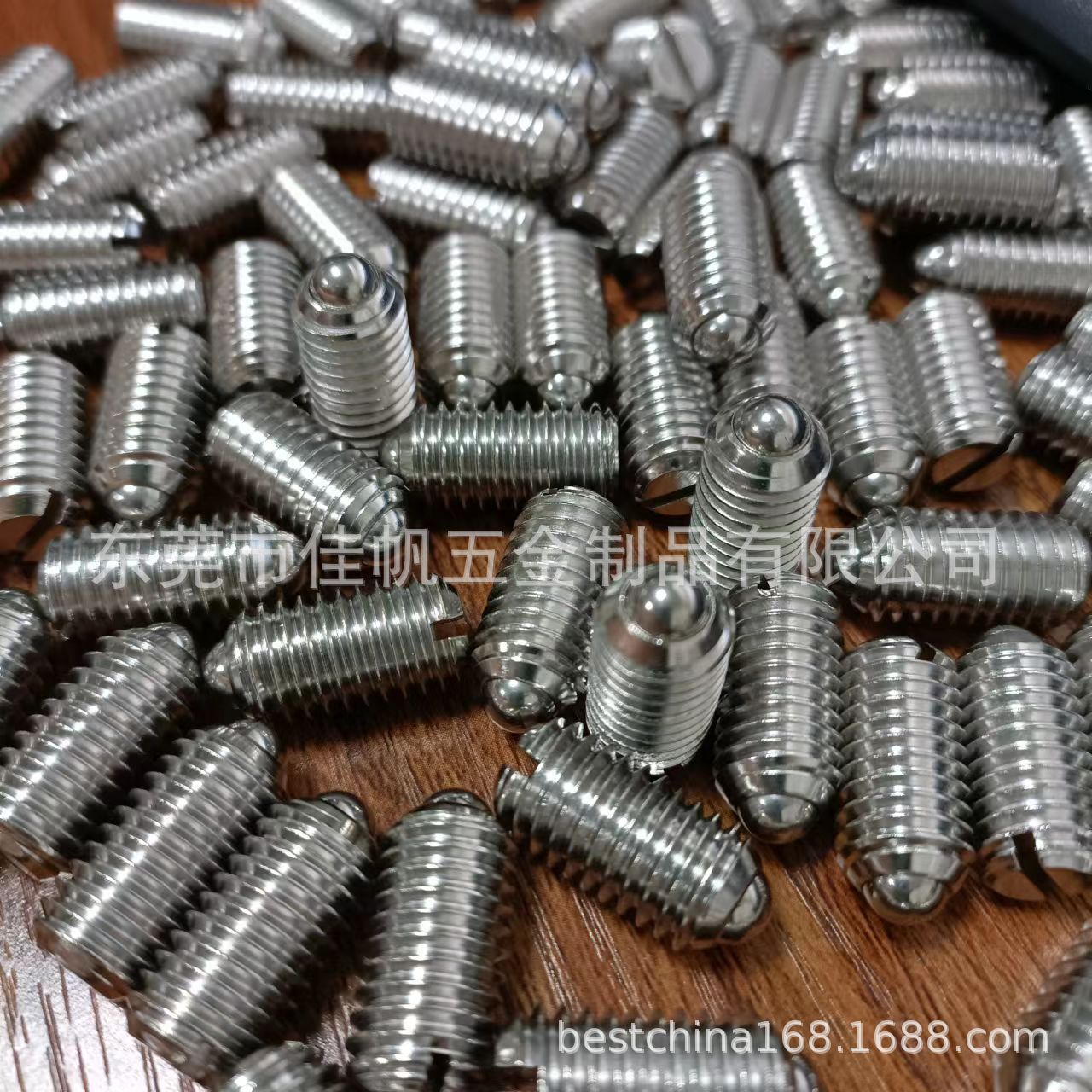 M5*5-30不锈钢一字钢球头紧定螺丝,弹力波珠机米螺丝,波珠顶丝