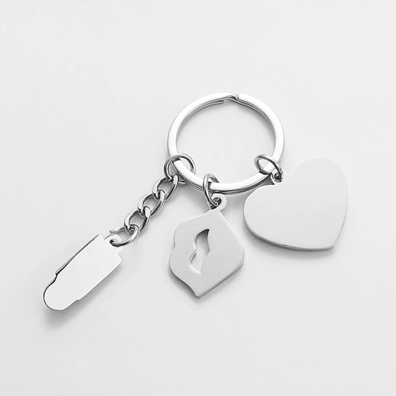 Hair accessory, lipstick, creative keychain heart shaped, wholesale