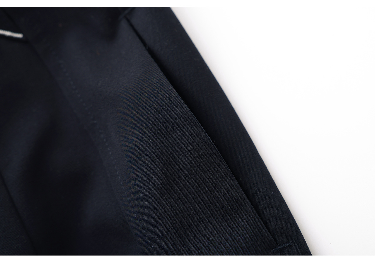 Quần culottes nữ ống rộng dáng suông chất len pha tơ nhân tạo cao cấp — Xanh lông mòng đen chi tiết 31