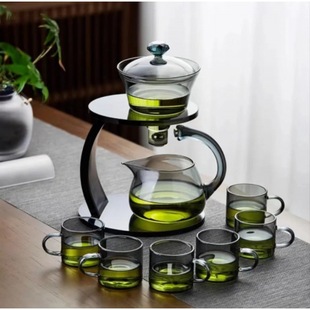 Lazy Magnetic Automatic Tea Set Set High Borosilicate Glass Creative Brewing Teapot Kung Fu Accessible Luxury Tea Making Artifact