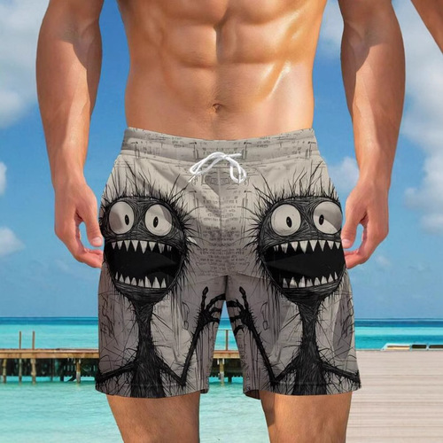 2025 New Arrival: High-Quality Printed Men's Casual Shorts in European and American Style