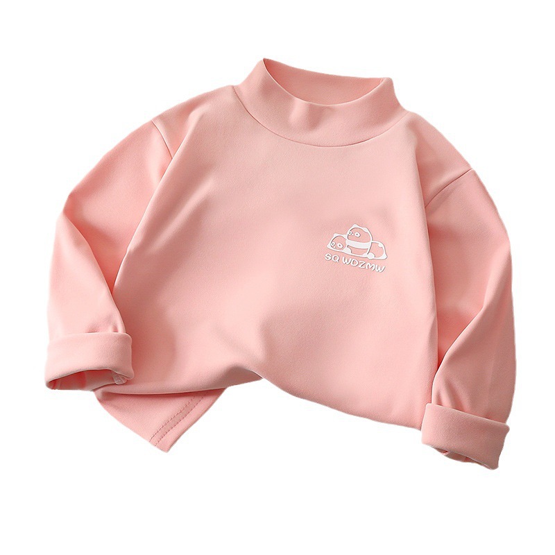 Los niños de media cuello alto de terciopelo camisa de fondo superior de invierno niños y niñas desgaste interior caliente primavera y otoño ropa media y grande ropa interior para niños image 7
