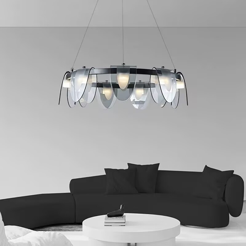 Lámpara de restaurante minimalista italiana bar moderno minimalista isla de mesa de mesa de vidrio de diseño de alta gama nórdica lámpara de lámpara