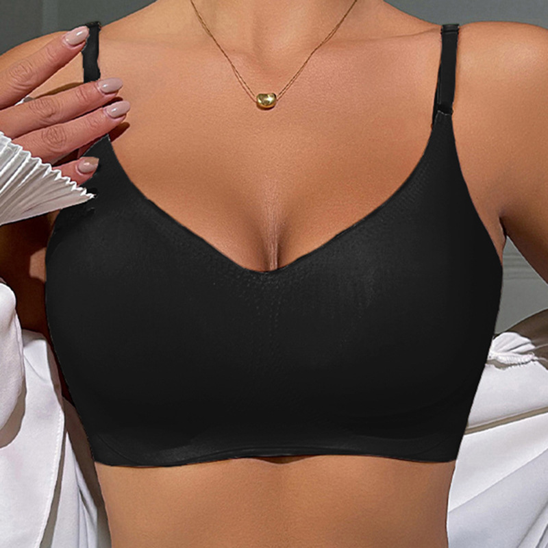 Venta caliente sexy Lencería sin costuras belleza espalda ropa interior de las mujeres inalámbrico pequeño pecho push up mama colección anti-flacidez Sujetador deportivo