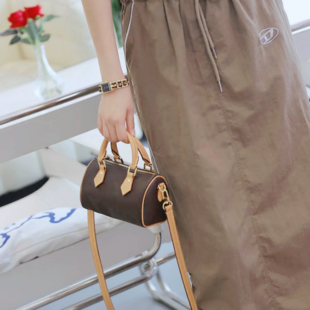 Louis Vuitton Nano Speedy Schultertasche Aus Echtem Leder_voghion.com