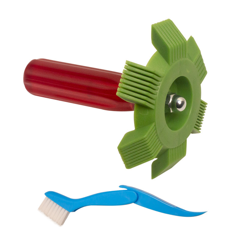 绿色翅片梳分体式空调缝隙清洁设备美观蓝色折叠刷散热器除尘工具