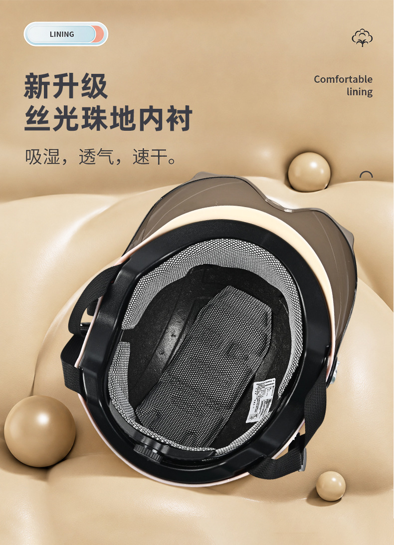 3C Certified Electric Vehicle Helmet, Adjustable Head Circumference, Suitable for Men and Women, All-Season Use, Half Helmet for Electric Bikes and Motorcycles