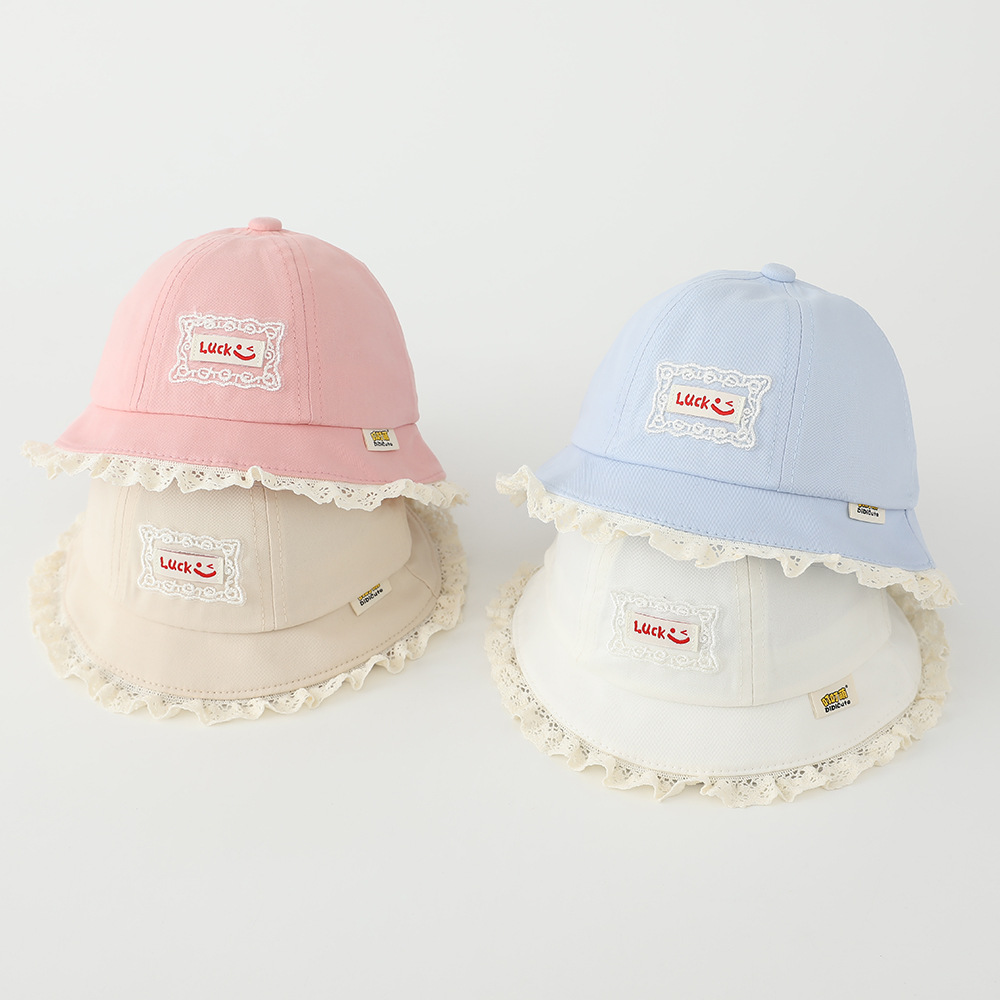 Casual solhatt för barn med spets för vår och höst_voghion.com