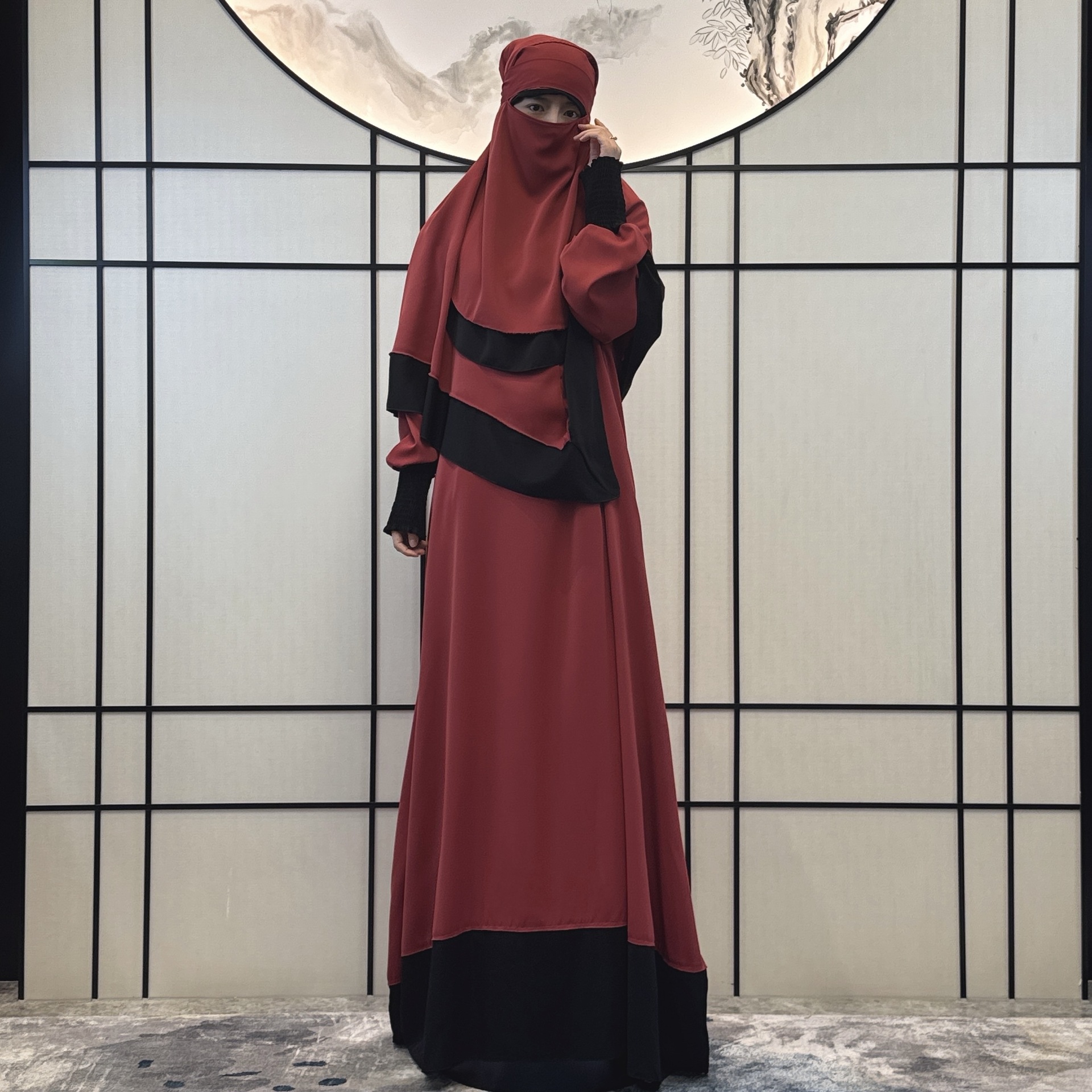 Women's Clothing new women's dress robe women's robe female Middle Eastern robe three piece dress_voghion.com