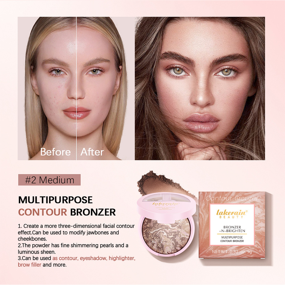 Cross-border new lakerain baking powder, highlighter Contour powder, setting and contouring undefined